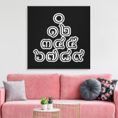 Thai Nummers piramid ♦ Thai Taalscript ♦ Canvas Afdruk (Insitu (Woonkamer))