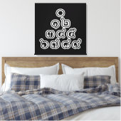 Thai Nummers piramid ♦ Thai Taalscript ♦ Canvas Afdruk (Insitu (Slaapkamer))