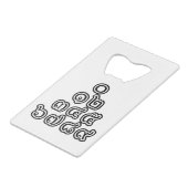 Thai Nummers piramid ♦ Thai Taalscript ♦ Creditkaart Flessenopener (Achterkant Gekanteld)