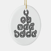 Thai Nummers piramid ♦ Thai Taalscript ♦ Keramisch Ornament (Rechts)