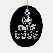 Thai Nummers piramid ♦ Thai Taalscript ♦ Keramisch Ornament (Rechts)