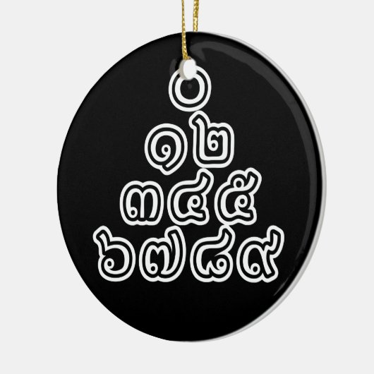 Thai Nummers piramid ♦ Thai Taalscript ♦ Keramisch Ornament (Links)