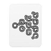 Thai Nummers piramid ♦ Thai Taalscript ♦ Magneet (Verticaal)