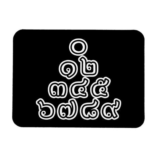 Thai Nummers piramid ♦ Thai Taalscript ♦ Magneet (Horizontaal)