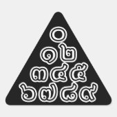 Thai Nummers piramid ♦ Thai Taalscript ♦ Sticker (Voorkant)