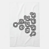 Thai Nummers piramid ♦ Thai Taalscript ♦ Theedoek (Verticaal)