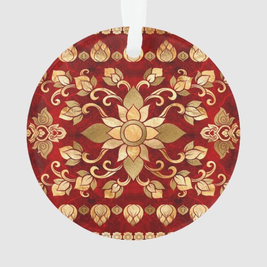 Thai Ornament - Gold en Red (achterkant)