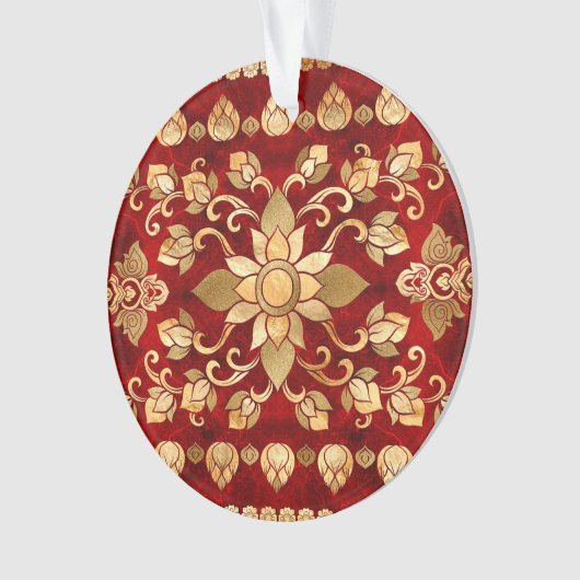 Thai Ornament - Gold en Red (voorkant)