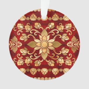 Thai Ornament - Gold en Red