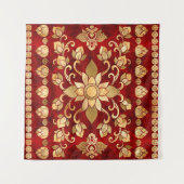 Thai Ornament - Gold en Red Wandkleed (Voorkant (horizontaal))