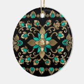Thai Ornament - Goud en Blauwgroen (Links)