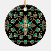 Thai Ornament - Goud en Blauwgroen (Achterkant)