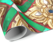 Thai pattern inside wall of Thai templethailand a Cadeaupapier (Rol Hoek)