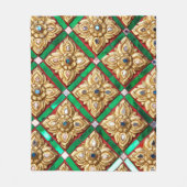 Thai pattern inside wall of Thai templethailand a Fleece Deken (Voorkant)