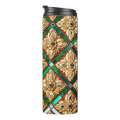 Thai pattern inside wall of Thai templethailand a Thermosbeker (Geroteerd rechts)