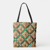 Thai pattern inside wall of Thai templethailand a Tote Bag (Achterkant)