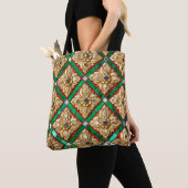 Thai pattern inside wall of Thai templethailand a Tote Bag (Dichtbij)