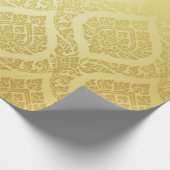 Thai Pattern opperste gouden ruggrondthai, patroon Cadeaupapier (Hoek)