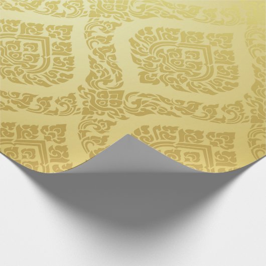 Thai Pattern opperste gouden ruggrondthai, patroon Cadeaupapier (Hoek)