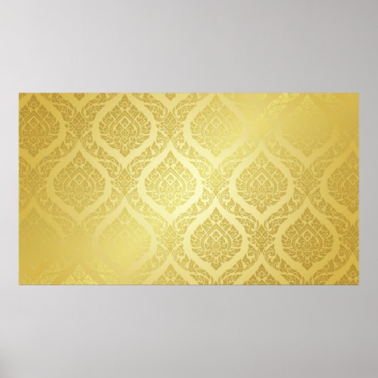 Thai Pattern opperste gouden ruggrondthai, patroon Poster (Voorkant)