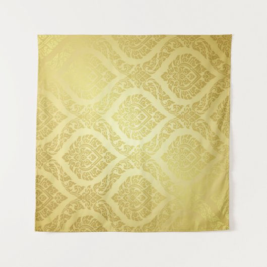 Thai Pattern opperste gouden ruggrondthai, patroon Wandkleed (Voorkant (horizontaal))