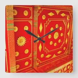 Thai Pavillion Ceiling Vierkante Klok