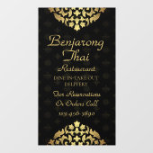 Thai Restaurant aanpassen Traditionele Thaise Kuns Raamsticker (Vel)