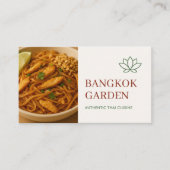 Thai Restaurant Catering Service Photo Visitekaartje (Voorkant)