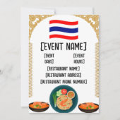 Thai Restaurant-evenementen en -introducties Kaart (Voorkant)