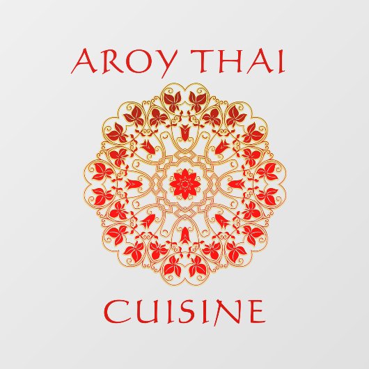 Thai Restaurant Front aanpassen Adverteren Raamsticker (Vel)