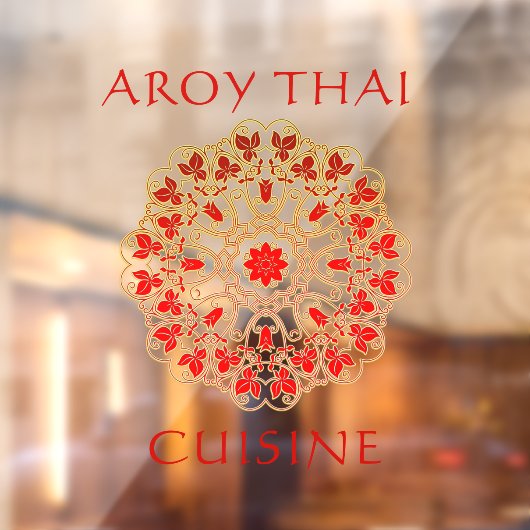 Thai Restaurant Front aanpassen Adverteren Raamsticker (Vel 2)