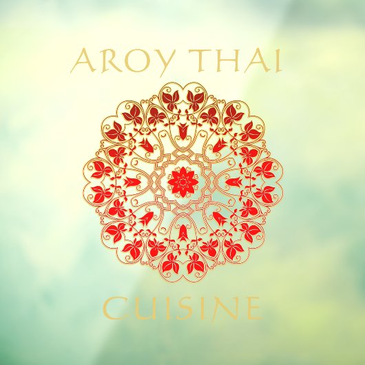 Thai Restaurant Front aanpassen Adverteren Windo Raamsticker (Vel 3)