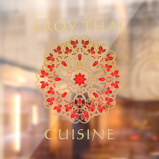 Thai Restaurant Front aanpassen Adverteren Windo Raamsticker (Vel 2)