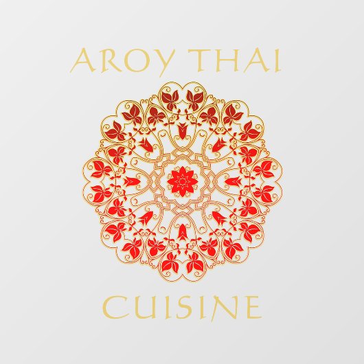 Thai Restaurant Front aanpassen Adverteren Windo Raamsticker (Vel)