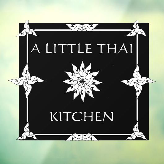 Thai Restaurant Thailand Flower aanpassen Raamsticker (Vel 3)