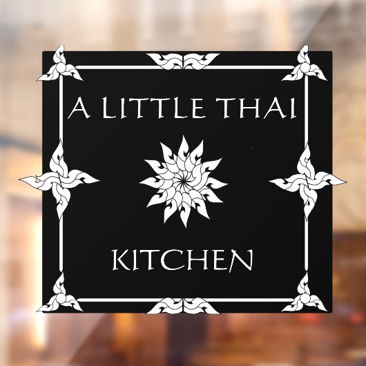 Thai Restaurant Thailand Flower aanpassen Raamsticker (Vel 2)