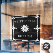 Thai Restaurant Thailand Flower aanpassen Raamsticker (Cafe Raam)