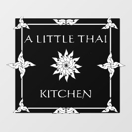 Thai Restaurant Thailand Flower aanpassen Raamsticker