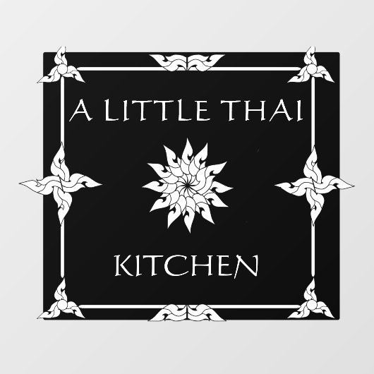 Thai Restaurant Thailand Flower aanpassen Raamsticker (Vel)