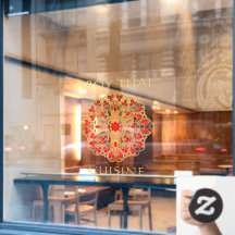 Thai restaurantreclame op voorruit aanpassen