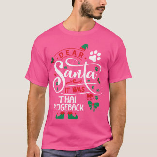 Thai Ridgeback Dog Christmas Hondenras boy Funny T-shirt