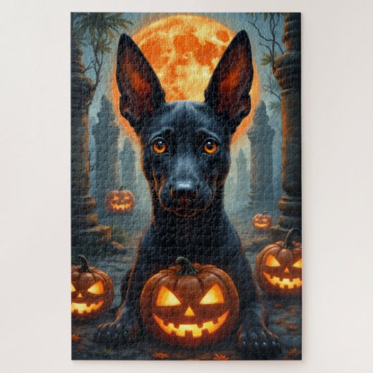 Thai Ridgeback Geheiligde Tempel Halloween Portret Legpuzzel (Verticaal)