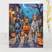 Thai Ridgeback Trick-or-Treating Halloween Costume Kaart (Gele Bloem)
