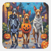 Thai Ridgeback Trick-or-Treating Halloween Costume Vierkante Sticker (Voorkant)