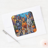 Thai Ridgeback Trick-or-Treating Halloween Costume Vierkante Sticker (Envelop)