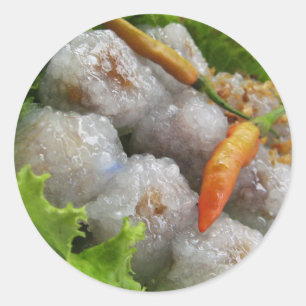 Thai Sago met Chili ... Thailand Street Food Ronde Sticker