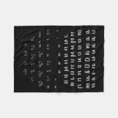 Thai Script Muur Alfabet klinkers Halloween kostuu Fleece Deken (Voorkant (Horizontaal))