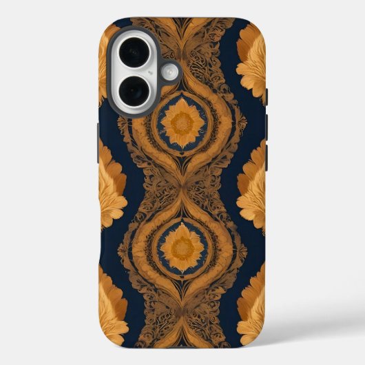 Thai Silk inspired Pattern in Gold Case-Mate iPhone Case (Achterkant)