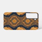 Thai Silk inspired Pattern in Gold Samsung Galaxy Hoesje (Achterkant horizontaal)