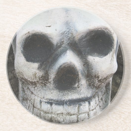 Thai Skull Zandsteen Onderzetter (Voorkant)